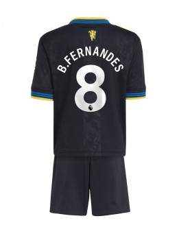 Billige Manchester United Bruno Fernandes #8 Tredjedraktsett Barn 2025-26 Kortermet (+ Korte bukser)